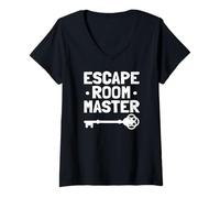 Femme Escape Room Master T-Shirt avec Col en V