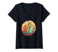 Femme Escargot au Soleil, Snailed It Funny Lazy Slow Snail Sweat T-Shirt avec Col en V