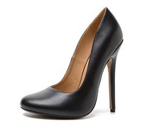 Femme Escarpins 14cm Talon Aiguille Sandales Patent Cuir High Heels Sexy Slip on Talons Hauts Pump Banquet Fête Noce Soirée Pompes,B1,48 EU