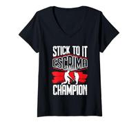 Femme Escrima Arnis Arts Martiaux T-Shirt avec Col en V