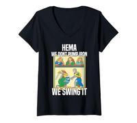Femme Escrime médiévale : Maître épée Longue Hema T-Shirt avec Col en V