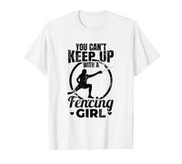 Femme escrimeuse Enthousiaste de l'escrime Épée T-Shirt Graphique avec Valeur
