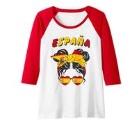 Femme Espagne, Drapeau Espagnol, Fille espagnole, Femmes et Filles espagnoles Manche Raglan
