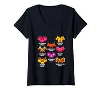 Femme Espèces de Fleurs d'orchidées T-Shirt avec Col en V