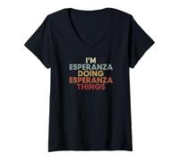 Femme Esperanza Name Esperanza Personalized Name First Given T-Shirt avec Col en V