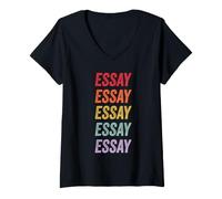 Femme Essai T-Shirt avec Col en V