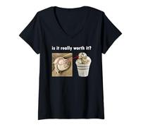 Femme Est-ce que ça vaut vraiment la peine d'être Silly Seal Meme T-Shirt avec Col en V