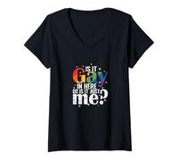 Femme Est-ce que c'est gay ici, ou est-ce juste moi ? T-Shirt avec Col en V