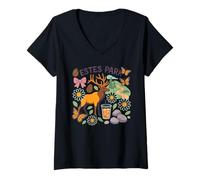 Femme Estes Park Coquette Esthétique Elk Papillon Nature T-Shirt avec Col en V