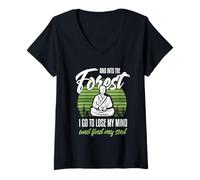 Femme Et dans la forêt, Je Vais Perdre la tête et retrouver Mon âme T-Shirt avec Col en V
