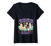 Femme Et Depuis Combien de Temps êtes-Vous senti Stupide T-Shirt avec Col en V