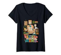 Femme État d'esprit du conseiller Scolaire à la Retraite T-Shirt avec Col en V