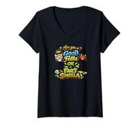 Femme Êtes-Vous Un Bon Gars ou Une Odeur de Pet T-Shirt avec Col en V