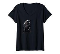 Femme Éthique Viking du Patrimoine Nordique T-Shirt avec Col en V