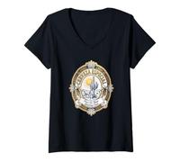 Femme Étiquette de bière Cerveza Cinco De Mayo Drinking Team T-Shirt avec Col en V