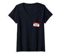 Femme Étiquette de nom Classique Hello My Name is Scott T-Shirt avec Col en V