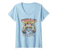 Femme Étranger Double Vision Femme T-Shirt avec Col en V