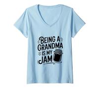 Femme Être Grand-mère, C'est Mon Plus Grand Plaisir pour Les Grands-mères T-Shirt avec Col en V