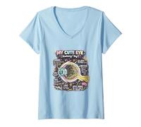 Femme Étudiant en optométrie Ophtalmologiste Professeur de Sciences Graphiques T-Shirt avec Col en V