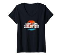 Femme Every Song is My Favorite When I'm Here T-Shirt avec Col en V