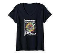 Femme Everything is A Linear Model Data Science Statistics T-Shirt avec Col en V