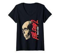 Femme Evil Dead 2 Dead by Dawn Skull Design Horror Movie T-Shirt avec Col en V