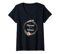 Femme evjf drôle - maman de la mariée | humour | Mère de la mariée T-Shirt avec Col en V