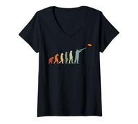 Femme Evolution Clay Skeet Pigeon Shoer Cible de Chasse d'oiseaux T-Shirt avec Col en V