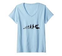 Femme Évolution de l'instructeur de Judo T-Shirt avec Col en V