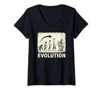 Femme Évolution vers Une Silhouette Rock de Guitariste T-Shirt avec Col en V