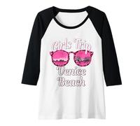 Femme Excursion pour Filles Venice Beach Bachelorette pour Femmes Manche Raglan