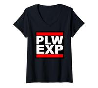 Femme Expatrié au Palawan PLW EXP Nomade Numérique Philippines T-Shirt avec Col en V