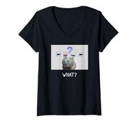 Femme Expérience amusante de chat de Schrödinger - Superposition quantique T-Shirt avec Col en V