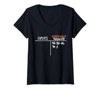 Femme Experts du théoricien du Complot Contre théoriciens du Complot T-Shirt avec Col en V