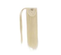 Femme Extensions de cheveux brésiliens lisses à clips, queue cheval, cordon serrage Embellir(26inches)