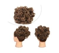 Femme Extensions de cheveux courts et bouclés en chignon, faciles à étirer, chouchous, peignes, clips, queue de cheval Facile à utiliser(10)