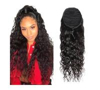 Femme Extensions queue de cheval ondulées profondes avec cordon serrage, cheveux humains brésiliens Remy, couleur for femmes Embellir(12inches)