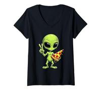 Femme Extraterrestre Extraterrestre pour Un Amant Spatial Astro T-Shirt avec Col en V
