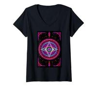 Femme Eye Seeing Focus Vérité Vision Sagesse Esprit Centre T-Shirt avec Col en V