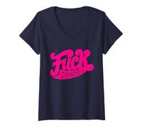 Femme F.ck T-shirt Cancer Fck Cancer Fight Back Tee F.ck Cancer T-Shirt avec Col en V