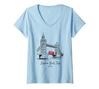 Femme Fabuleux Voyage pour Filles à Paris 2026 Vacay Vacances T-Shirt avec Col en V