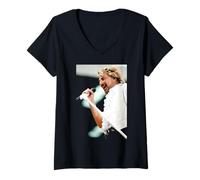 Femme Face à la Rock Star Rod Stewart d'At Villa Park 1995 T-Shirt avec Col en V