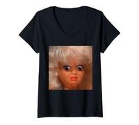 Femme Face moulée pour Les Fans de Meme Baby X Only Baby Love Date T-Shirt avec Col en V