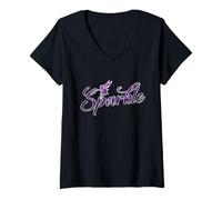 Femme Fairy Sparkle T-Shirt avec Col en V