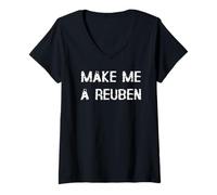 Femme Fais de Moi Un Reuben T-Shirt avec Col en V