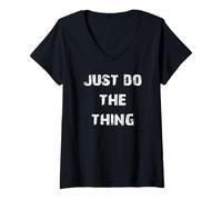 Femme Fais Juste ce qu'il Faut T-Shirt avec Col en V
