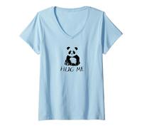Femme Fais-Moi Un câlin ! Ours Panda Mignon T-Shirt avec Col en V