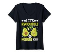 Femme Faisons un câlin et oublions tout T-Shirt avec Col en V