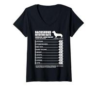 Femme Faits drôles sur Le Personnage du Chien Teckel T-Shirt avec Col en V