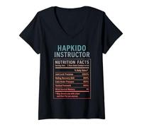 Femme Faits drôles sur l'instructeur Hapkido T-Shirt avec Col en V